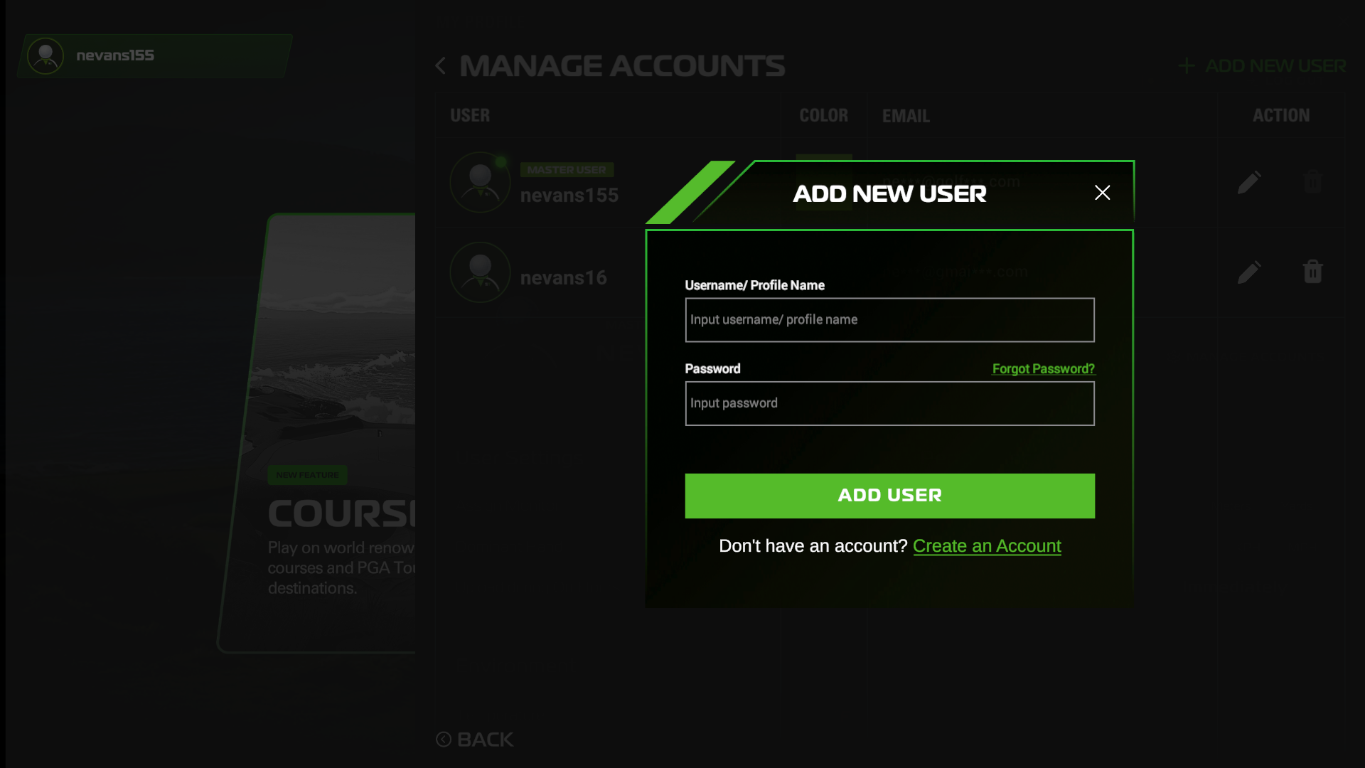 5.0 How to Add Additional Accounts in the SkyTrak Application